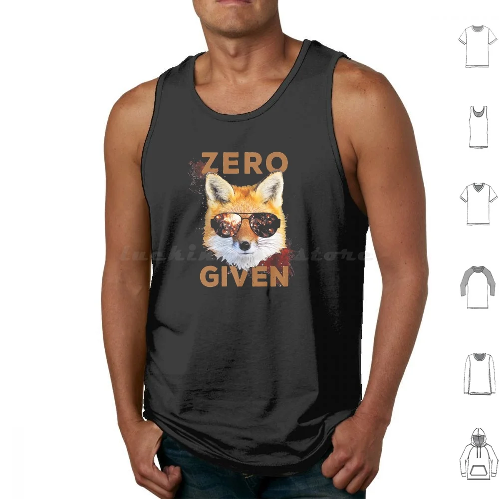 

Zero Fox Given Shirt-Funny Colorful Tank Tops Vest Sleeveless Zero Fox Given Funny Colorful Foxes Foxy Fox Lover Animal