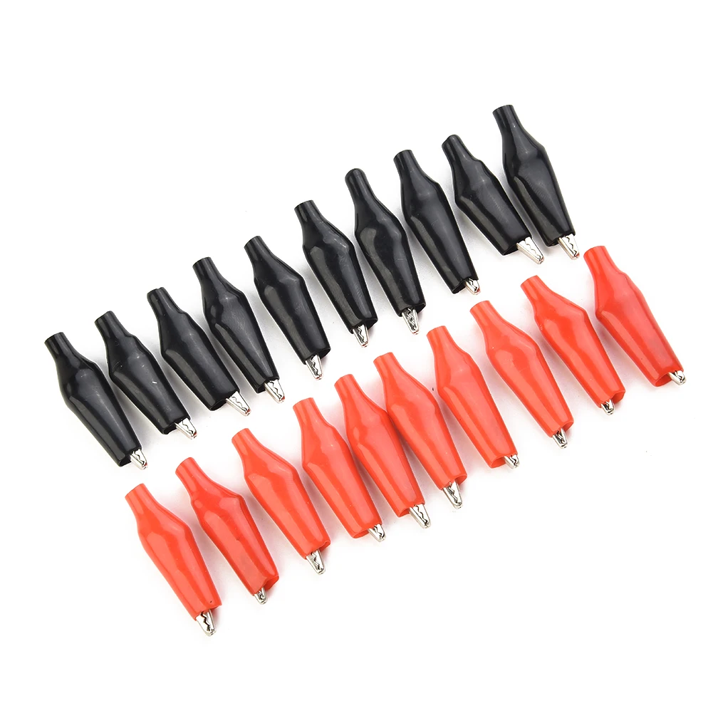 20*Black Red Soft Plastic Alligator Clip Electrical Clamp For Testing Probe Meter Black And Red With Plastic Boot
20*Black Red Soft Plastic Alligator Clip Electrical Clamp For Testing Probe Meter Black And Red With Plastic Boot