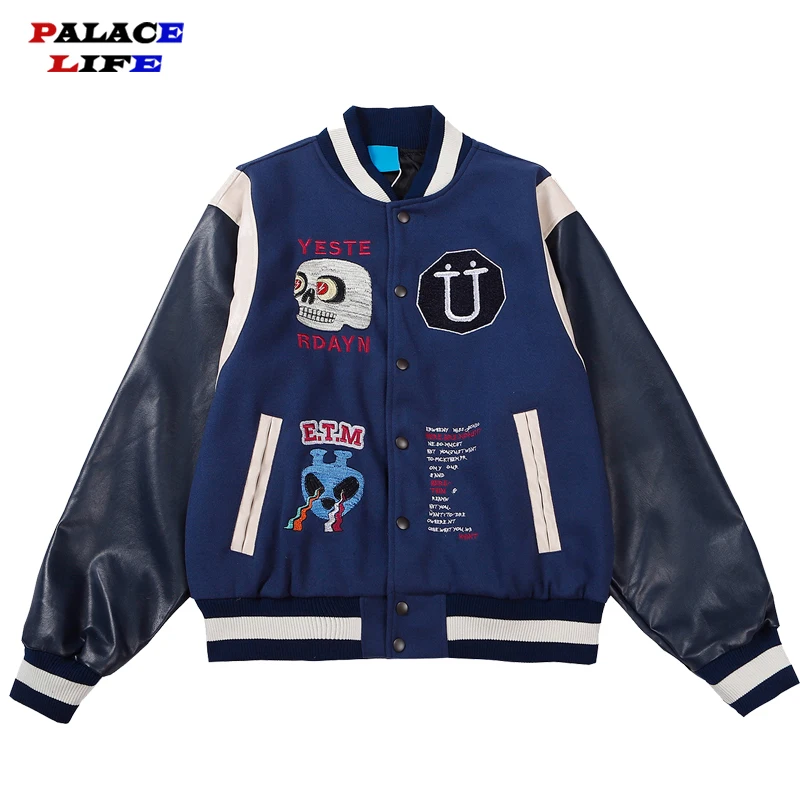 Hip Hop Baseball Jackets Men Pattern Embroidery Patchwork Spring Women Button Bomber Jackets Men Coat Harajuku Outwear 2022
Hip Hop Baseball Jackets Men Pattern Embroidery Patchwork Spring Women Button Bomber Jackets Men Coat Harajuku Outwear 2022