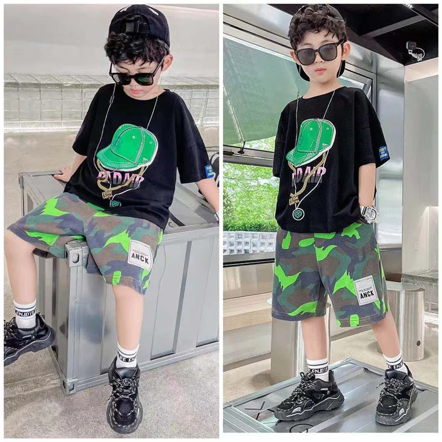 2022 Fashion Sport Suits Kids Clothes Summer Clothes Print Boys T-Shirt + Shorts 2Pcs Set Boys Clothing 4 6 8 10 12 Year Old
2022 Fashion Sport Suits Kids Clothes Summer Clothes Print Boys T-Shirt + Shorts 2Pcs Set Boys Clothing 4 6 8 10 12 Year Old
