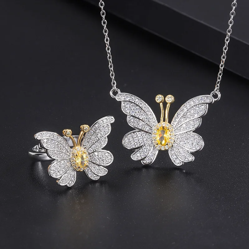 Vintage Korean Fashion Yellow Gemstone Bowknot Pendant Necklace Adjustable Love Ring Women's Jewelry Fairycore Cute Gift for Mom
Vintage Korean Fashion Yellow Gemstone Bowknot Pendant Necklace Adjustable Love Ring Women's Jewelry Fairycore Cute Gift for Mom