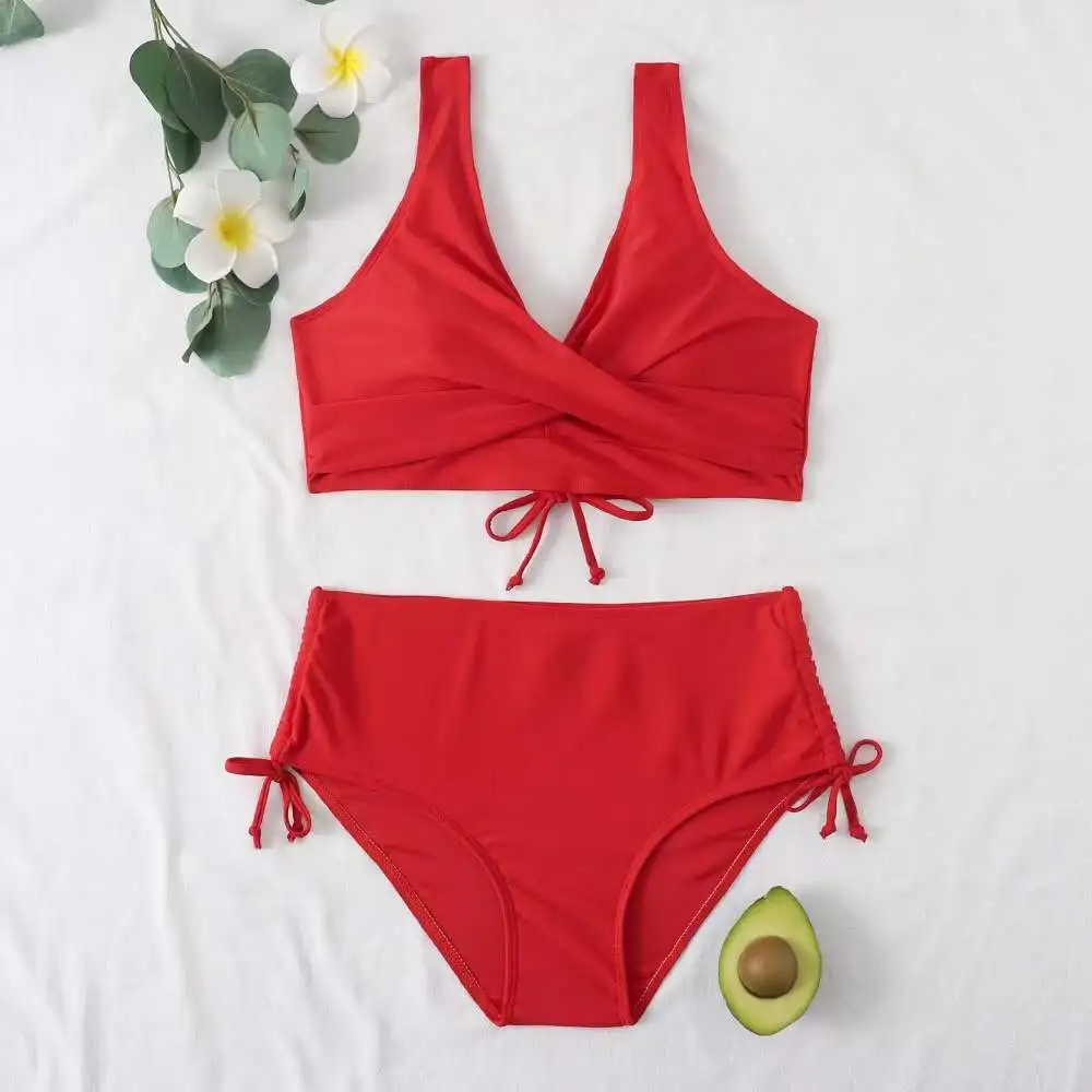 2022 European and American Foreign Trade New Bikini Sexy Solid Color Cross High Waist Split Swimsuit Amazon Hot
2022 European and American Foreign Trade New Bikini Sexy Solid Color Cross High Waist Split Swimsuit Amazon Hot