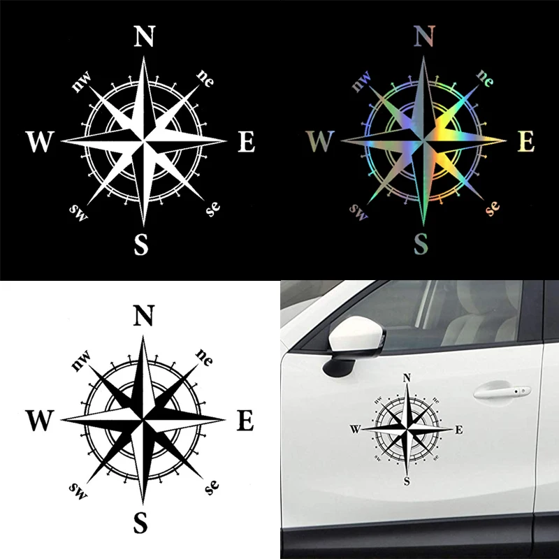 15X15cm Universal Navigation Compass Car Stickers Vinyl Decal Motorcycle Decoration Car Accessories Black/White/Laser 1Pc
15X15cm Universal Navigation Compass Car Stickers Vinyl Decal Motorcycle Decoration Car Accessories Black/White/Laser 1Pc