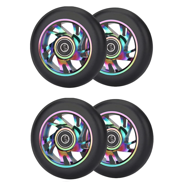 4 Pcs 100Mm Scooter Replacement Wheels With Bearing Stunt Scooter Pu Wheels For Rocking Cars, Extreme Cars, Scooters
4 Pcs 100Mm Scooter Replacement Wheels With Bearing Stunt Scooter Pu Wheels For Rocking Cars, Extreme Cars, Scooters