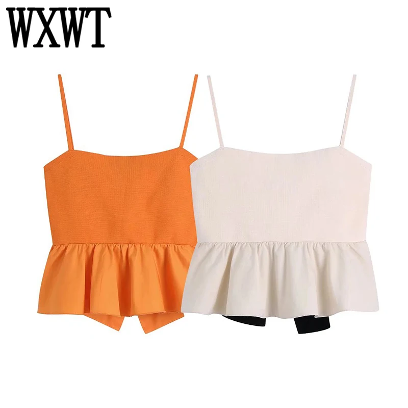 WXWT женская летняя блузка без рукавов с бантом и открытой спиной
WXWT женская летняя блузка без рукавов с бантом и открытой спиной