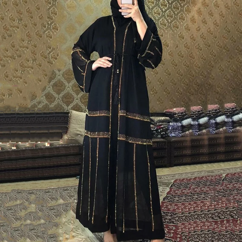 KK Black Abaya Dubai Turkey Muslim Hijab Dress 2021 Caftan Marocain Arabe Islamic Clothing Kimono Femme Musulmane Djellaba S9017
KK Black Abaya Dubai Turkey Muslim Hijab Dress 2021 Caftan Marocain Arabe Islamic Clothing Kimono Femme Musulmane Djellaba S9017