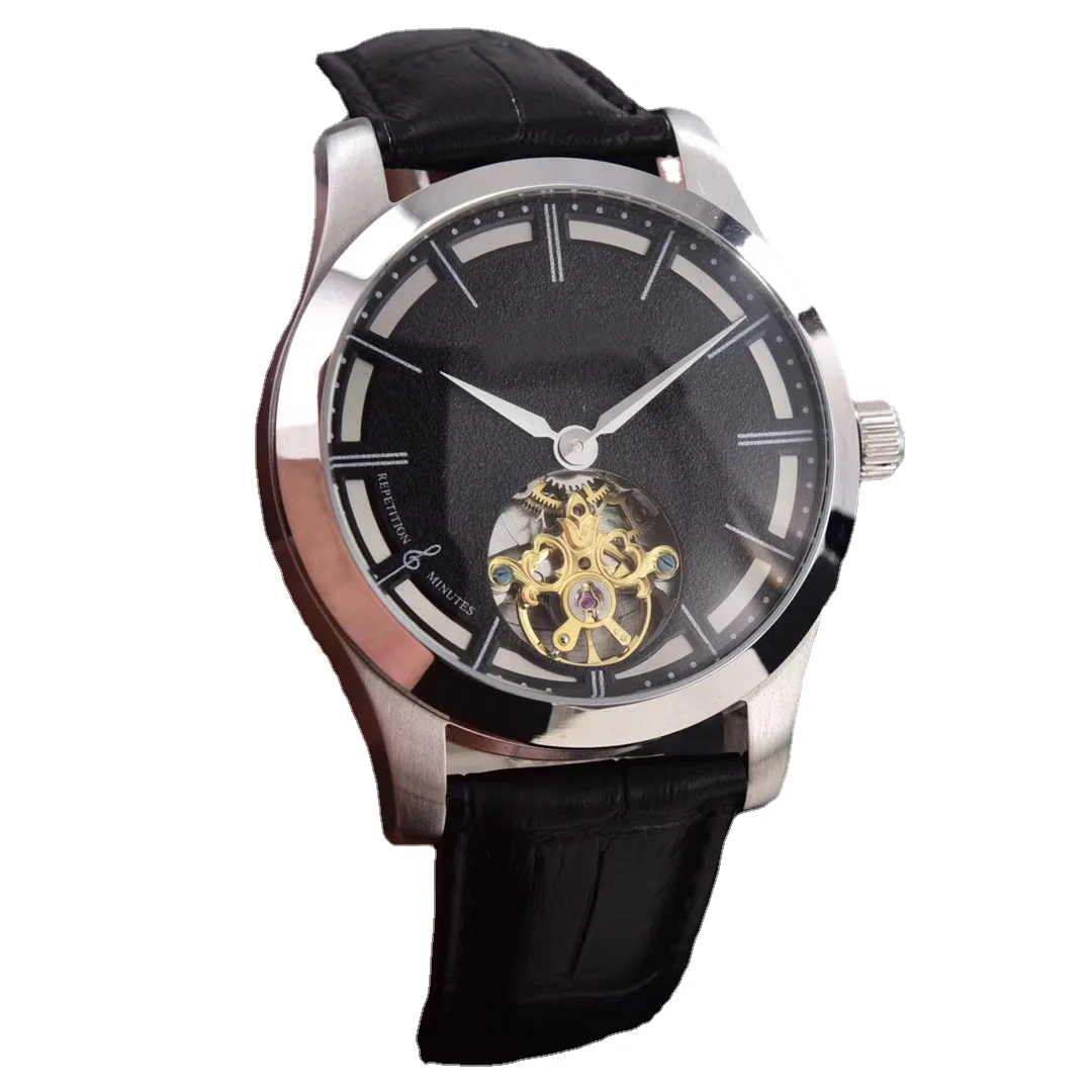 Мужские механические часы с автоматической застежкой из черной кожи
Мужские механические часы с автоматической застежкой из черной кожи