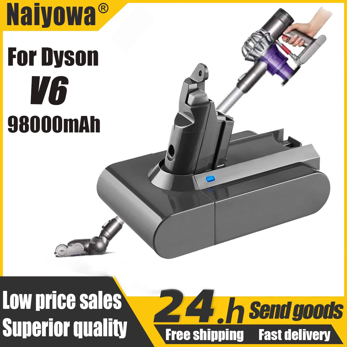 Литий-ионный аккумулятор для пылесоса Dyson V6 DC58 DC59 DC61 DC62 DC74 SV09 SV07 SV03 2022-02, 38000, 21,6 мАч, 965874 в, 38 Ач
Литий-ионный аккумулятор для пылесоса Dyson V6 DC58 DC59 DC61 DC62 DC74 SV09 SV07 SV03 2022-02, 38000, 21,6 мАч, 965874 в, 38 Ач
