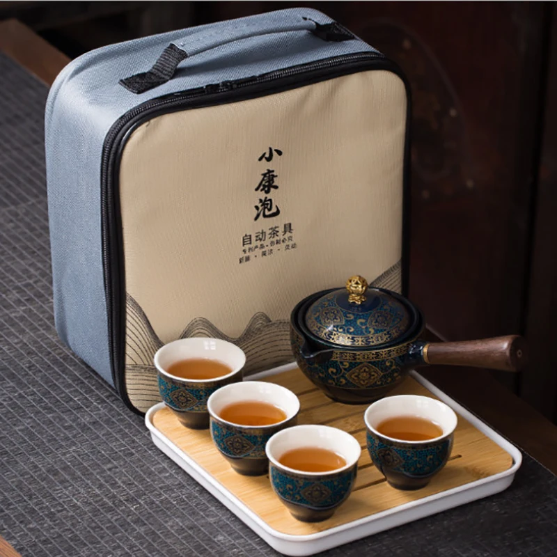 Classic Porcelain Travel Tea Set Chinese Gongfu Tea Set Portable Teapot with 360 Rotation Tea Maker and Infuser Bag Kit Gift
Classic Porcelain Travel Tea Set Chinese Gongfu Tea Set Portable Teapot with 360 Rotation Tea Maker and Infuser Bag Kit Gift