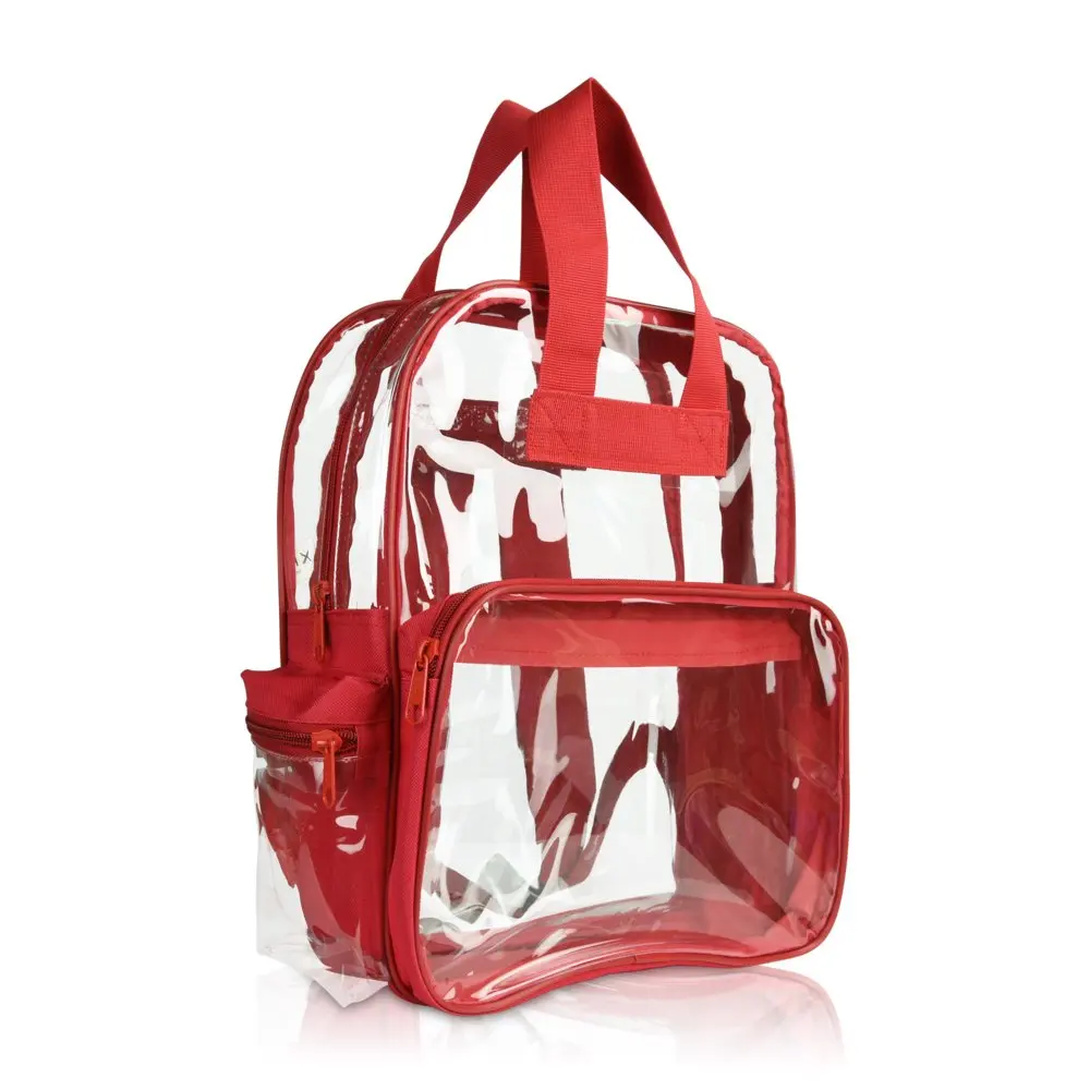Small Clear Backpack Transparent PVC Security Security School Bag in Red
Small Clear Backpack Transparent PVC Security Security School Bag in Red