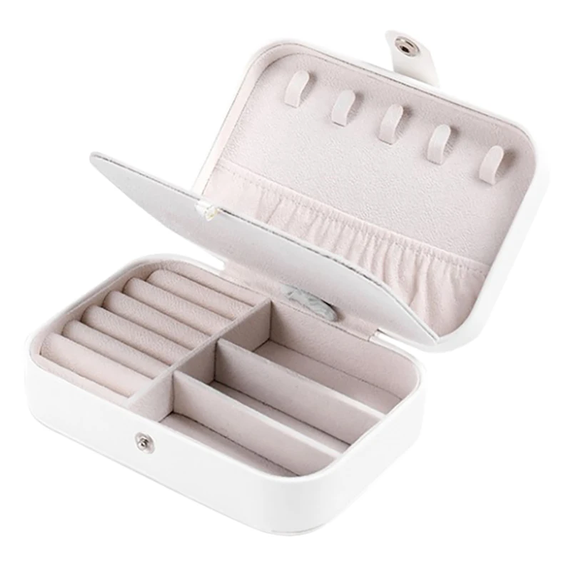 Travel Portable Jewelry Box PU Leather Jewelry Storage Box Case Holder Earring Necklace Plate Jewelry Organizer - White
Travel Portable Jewelry Box PU Leather Jewelry Storage Box Case Holder Earring Necklace Plate Jewelry Organizer - White