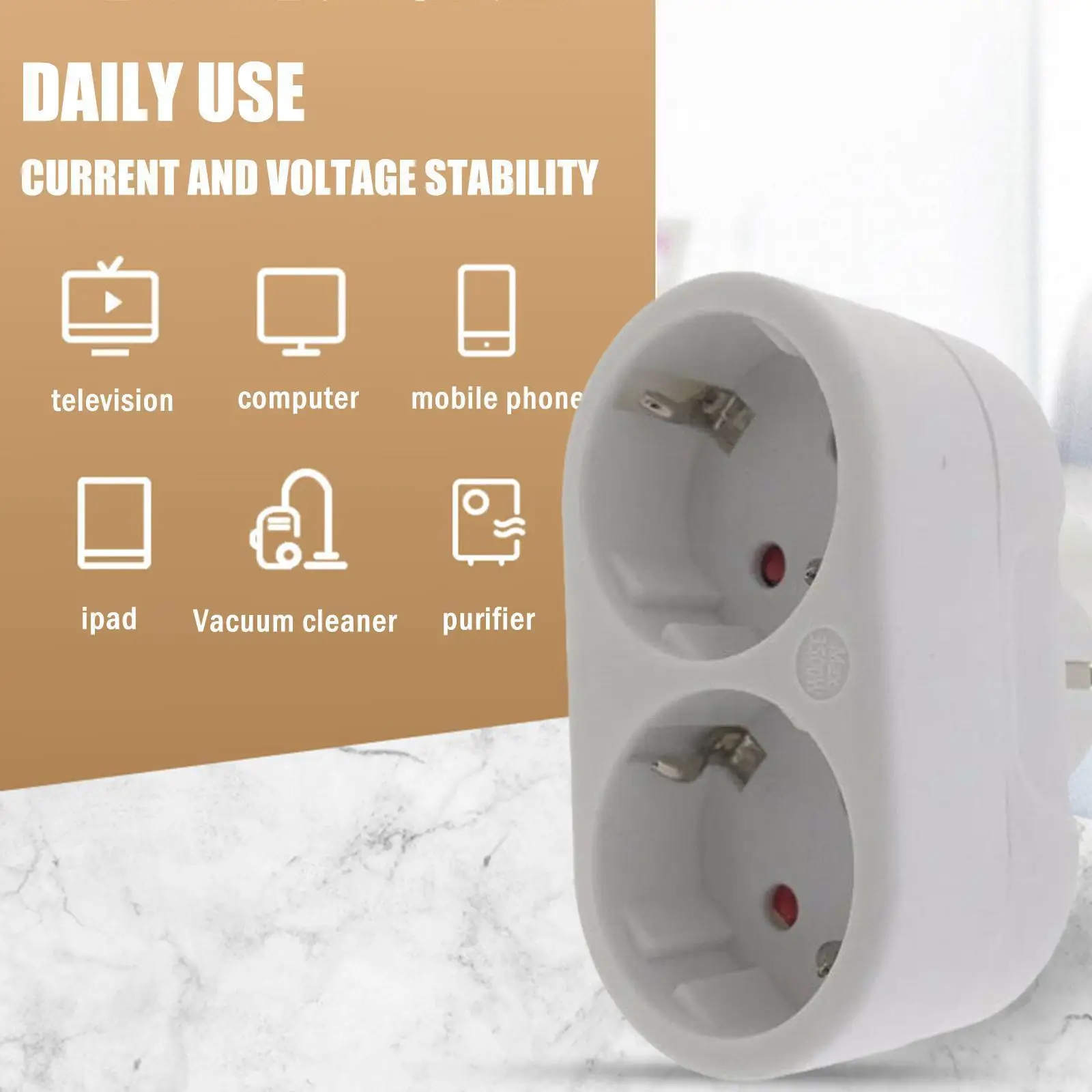 1 To 2 Way Socket Round Horizontal Socket 250V EU Plugs European Conversion Plug 1 To 2 Socket Adapter EU Standard
1 To 2 Way Socket Round Horizontal Socket 250V EU Plugs European Conversion Plug 1 To 2 Socket Adapter EU Standard
