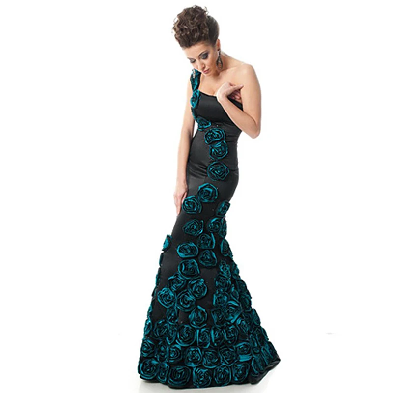 Blue Sexy Mermaid Hand-made Flower Evening Dress Strapless One-shoulder فساتين ال Boat Neck Belt Zipper Up Satin Robes De Soirée
Blue Sexy Mermaid Hand-made Flower Evening Dress Strapless One-shoulder فساتين ال Boat Neck Belt Zipper Up Satin Robes De Soirée