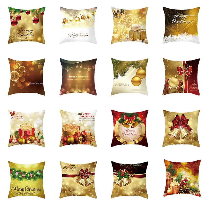 New Christmas Golden Ball Bell Pillow Cover Sofa Car Office Seat Cushion Cover Gold Series Christmas Holiday Home Decoration
New Christmas Golden Ball Bell Pillow Cover Sofa Car Office Seat Cushion Cover Gold Series Christmas Holiday Home Decoration