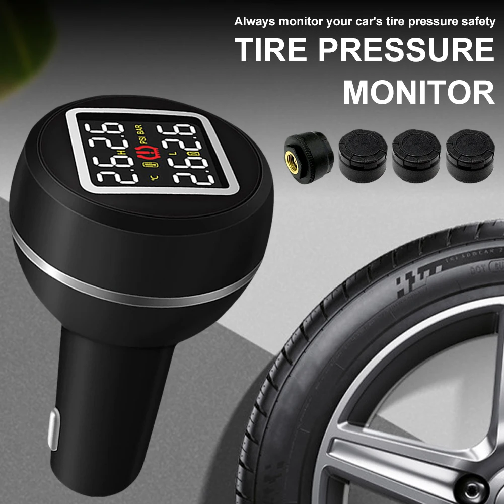 Car TPMS Tire Pressure Monitoring System External 12V Digital LCD Tire Pressure Temperature Alarm System USB Port with 4 Sensors
Car TPMS Tire Pressure Monitoring System External 12V Digital LCD Tire Pressure Temperature Alarm System USB Port with 4 Sensors