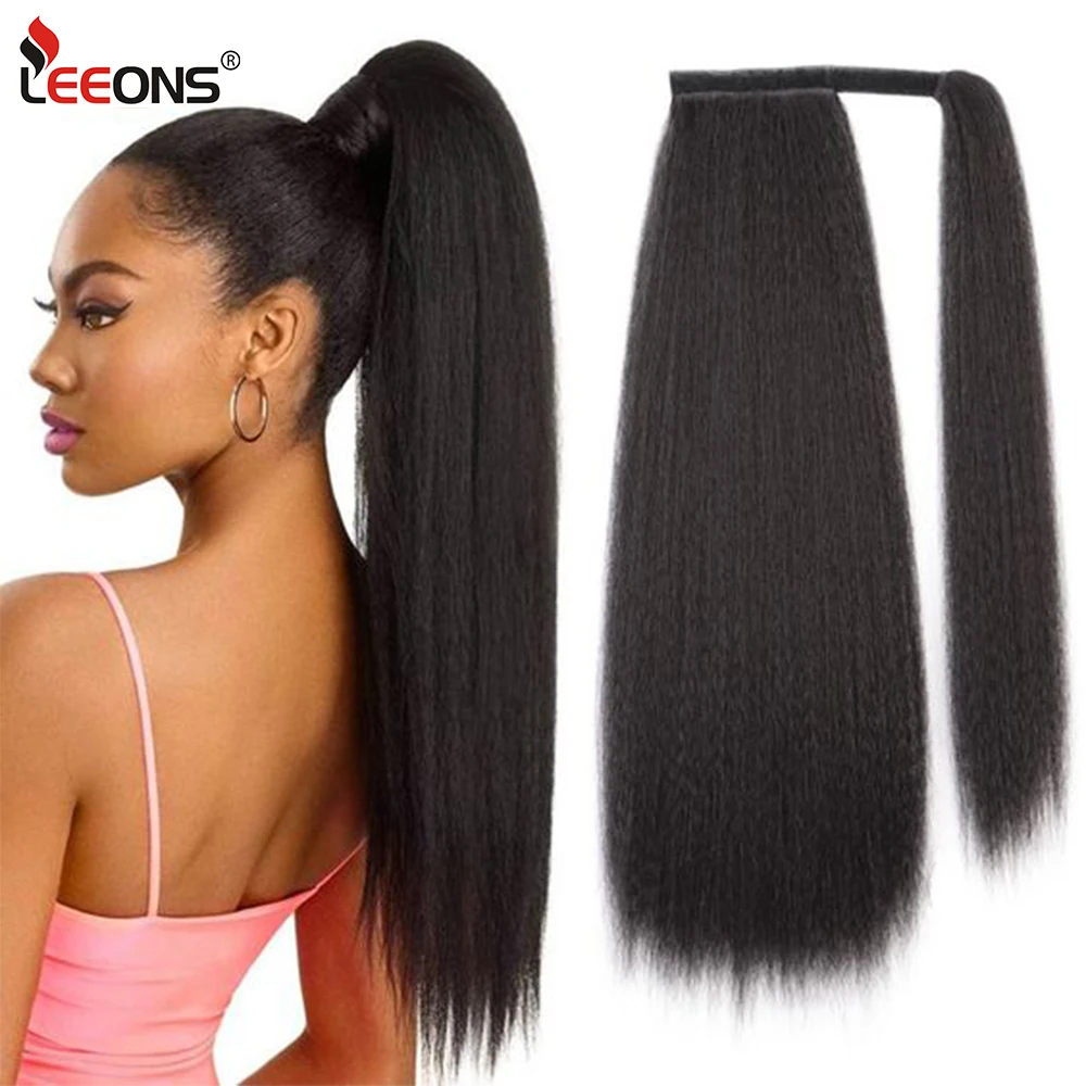 Leeons Long Kinky Straight Ponytail Synthetic Drawstring Ponytail Chip-In Hair Extension Organic Clip-In Wrap Around Ponytail
Leeons Long Kinky Straight Ponytail Synthetic Drawstring Ponytail Chip-In Hair Extension Organic Clip-In Wrap Around Ponytail