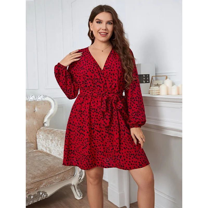 Oversized Women Clothing Elegant Mini Dresses Red Puff Sleeve V-Neck Casual Chic Speckled Floral Print Dress Y2k Vintage Vestido
Oversized Women Clothing Elegant Mini Dresses Red Puff Sleeve V-Neck Casual Chic Speckled Floral Print Dress Y2k Vintage Vestido