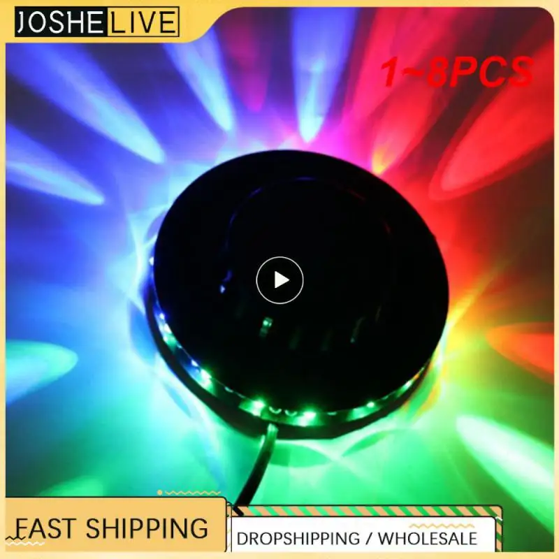 

1~8PCS USB RGB Party Light Sound Activated Rotating Disco Light LED Ball Stage Effect Strobe Lamp KTV Bar Party Decoration
