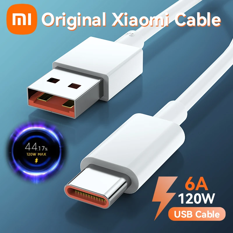 

Original Xiaomi 6A 120W Usb Type C Cable Turbo Charge USBC Charger Cord for Tipo Mi 12 11 10 Pro Ultra Lite Redmi K40 Pro Note10