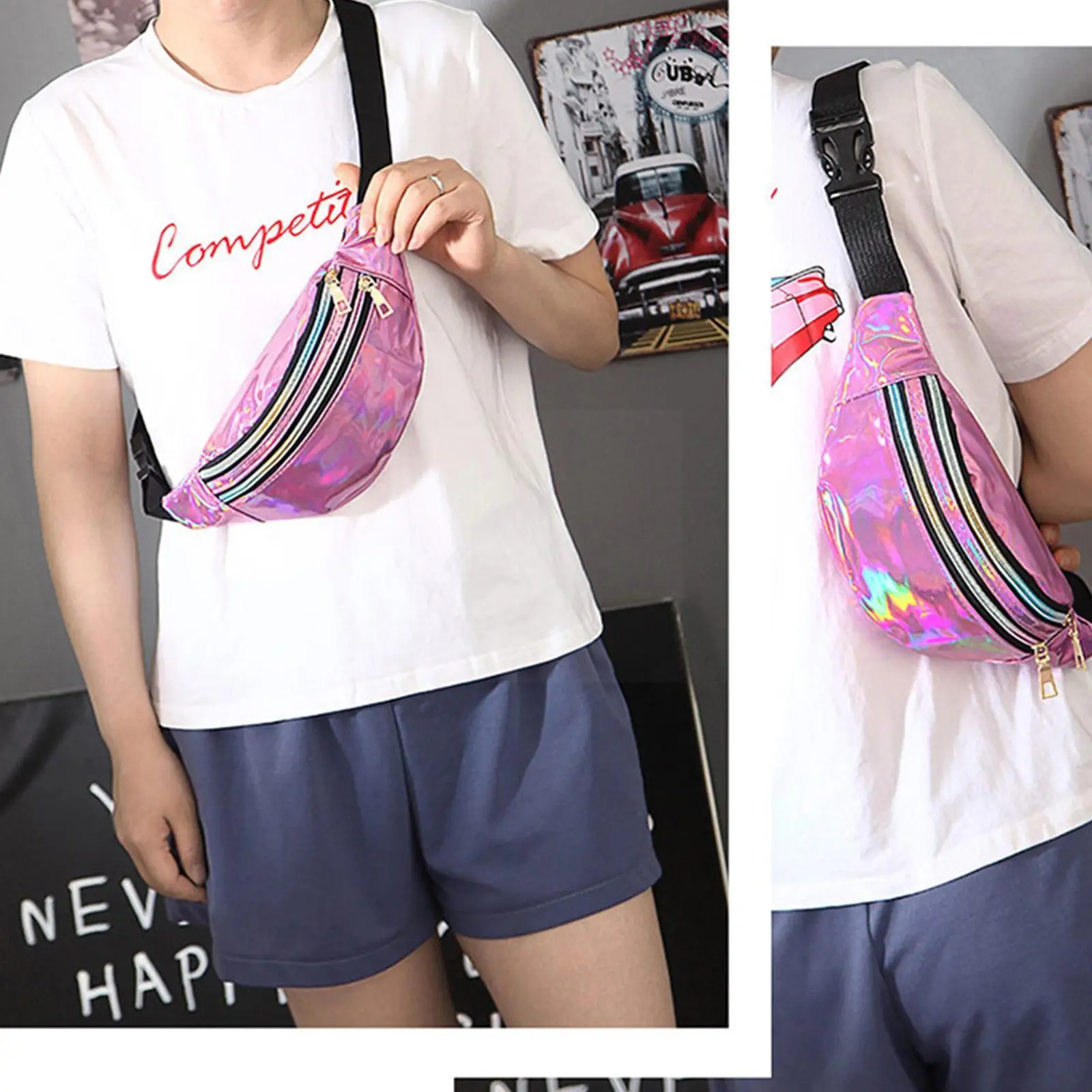 Holographic Waist Bag Designer Zipper Chest Bag Sport Travel Girl Waist Belt Bags Fashion Phone Waist Pack For Women Fanny N5t8
Holographic Waist Bag Designer Zipper Chest Bag Sport Travel Girl Waist Belt Bags Fashion Phone Waist Pack For Women Fanny N5t8