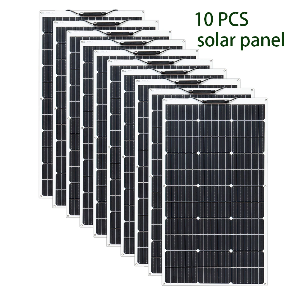 1PCS ~10PCS 100W 18V Solar Panel 100 W 200W 300W 400w 500w 800w 1000w Monocrystalline Flexible Paneles Solares 12V/24V Battery 
1PCS ~10PCS 100W 18V Solar Panel 100 W 200W 300W 400w 500w 800w 1000w Monocrystalline Flexible Paneles Solares 12V/24V Battery
