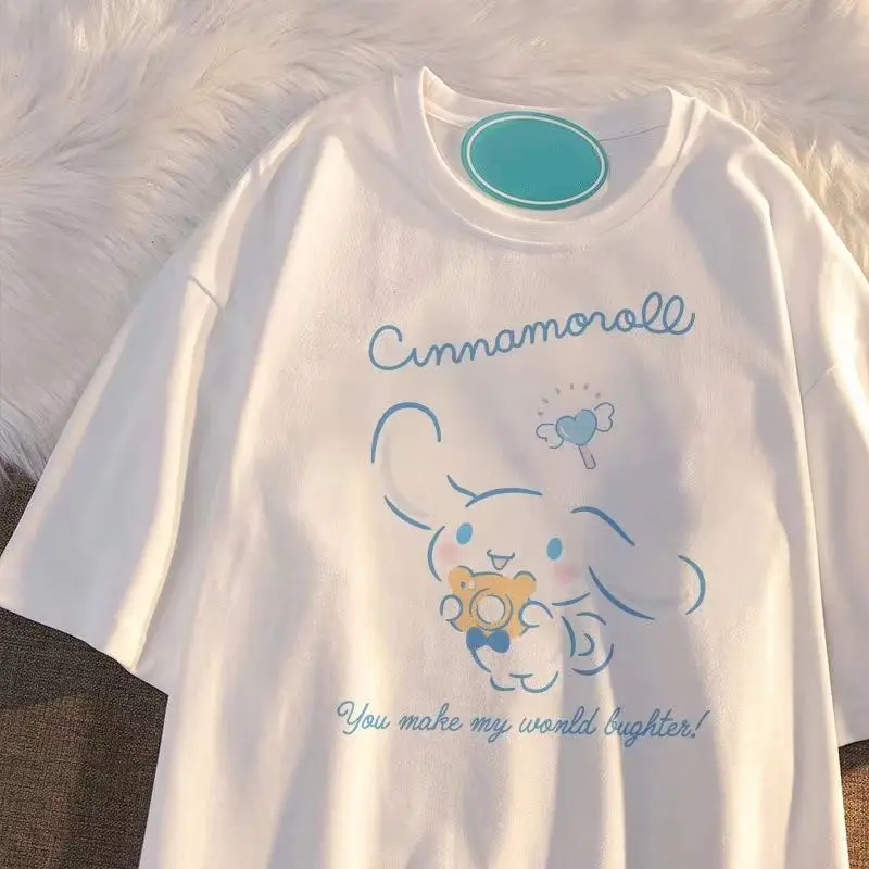 Kawaii Anime Sanrios Kuromi My Melody Cinnamoroll Cute Cartoon Kids Cotton Short-sleeved T-shirt Summer New Loose Top Gift
Kawaii Anime Sanrios Kuromi My Melody Cinnamoroll Cute Cartoon Kids Cotton Short-sleeved T-shirt Summer New Loose Top Gift
