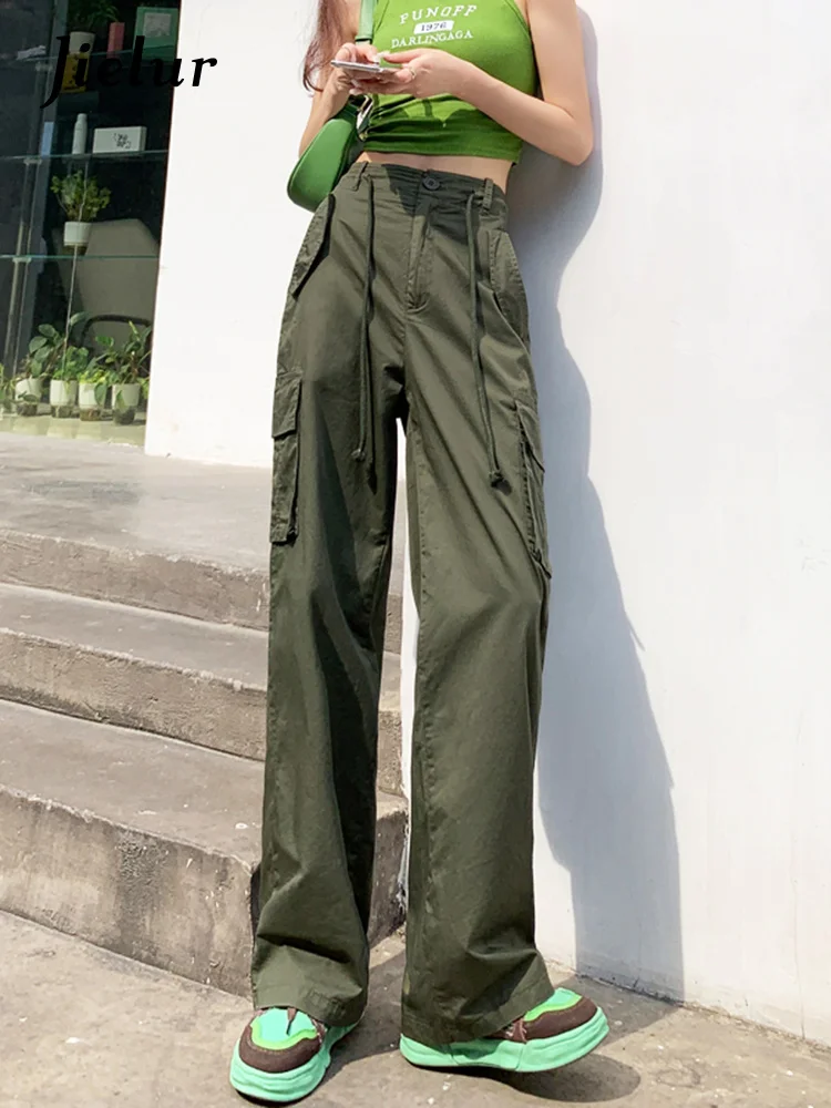 American Fashion Hip-hop Women Overalls High Street Cargo Pants Army Green Apricot Trousers Multi-pockets Wide Leg Pants
American Fashion Hip-hop Women Overalls High Street Cargo Pants Army Green Apricot Trousers Multi-pockets Wide Leg Pants