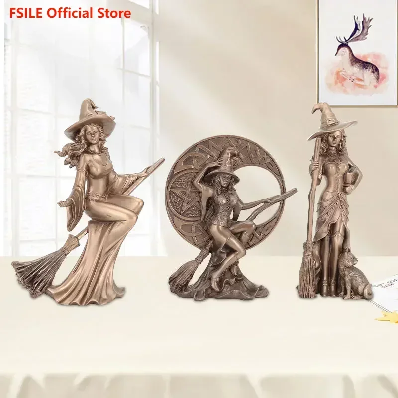 FSILE Broom Broomstick Witch Decoration Living Room Desktop Home Decoration Wizard Figure Statue European Style Decoration
FSILE Broom Broomstick Witch Decoration Living Room Desktop Home Decoration Wizard Figure Statue European Style Decoration