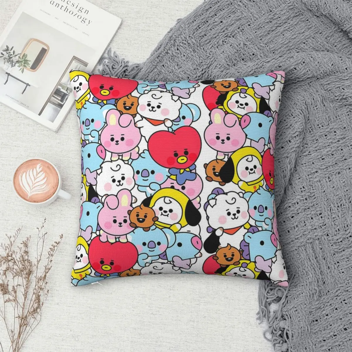 Наволочка Baby BT21 с рисунком, удобная декоративная подушка для дивана, используется в домашней спальне
Наволочка Baby BT21 с рисунком, удобная декоративная подушка для дивана, используется в домашней спальне
