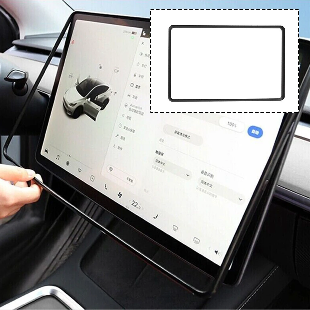 For Tesla Model 3 Y 17-22 Console Navigation GPS Screen Cover Trim Frame Only GPS Screen Decorative Sticker Soft Carbon Fiber
For Tesla Model 3 Y 17-22 Console Navigation GPS Screen Cover Trim Frame Only GPS Screen Decorative Sticker Soft Carbon Fiber