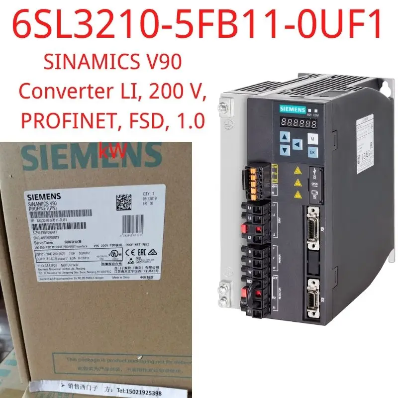 6SL3210-5FB11-0UF1 Brand New SINAMICS V90, with PROFINET Input voltage: 200-240 V 3-P -15%/+10% 7.0 A 45-66 Hz
6SL3210-5FB11-0UF1 Brand New SINAMICS V90, with PROFINET Input voltage: 200-240 V 3-P -15%/+10% 7.0 A 45-66 Hz