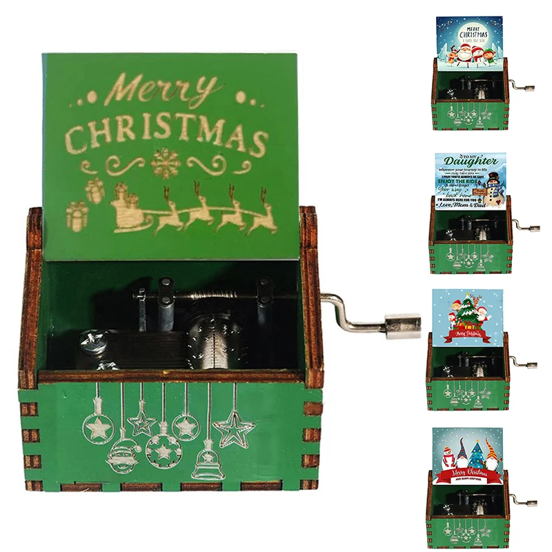Christmas Gift Wooden Hand Crank Music Box Merry Christmas Music Theme Halloween Birthday New Year Gifts Santa Claus Decoration
Christmas Gift Wooden Hand Crank Music Box Merry Christmas Music Theme Halloween Birthday New Year Gifts Santa Claus Decoration