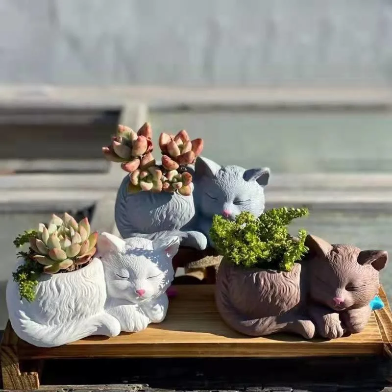Cute Cartoon Cat plant pot miniature creative animal silicone Vase home decor bedroom Office Desk Living Room vase decoration
Cute Cartoon Cat plant pot miniature creative animal silicone Vase home decor bedroom Office Desk Living Room vase decoration