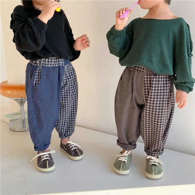 2022 New Kids Linen Pants Fashion Spring Baby Boys Cotton Pant Korean Style Children Clothes Plaid Loose Girls Casual Trousers
2022 New Kids Linen Pants Fashion Spring Baby Boys Cotton Pant Korean Style Children Clothes Plaid Loose Girls Casual Trousers