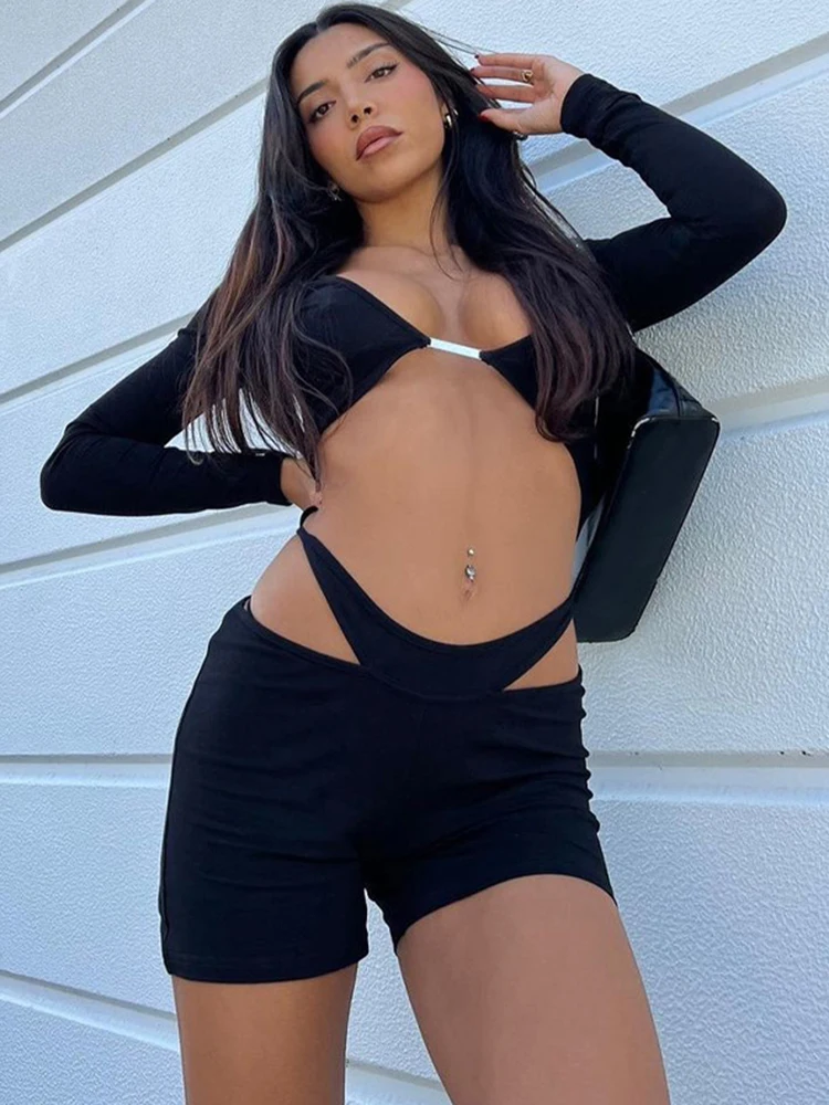Sibybo Fall Hollow Out Navel Y2k Jumpsuit Women Slim Long-sleeved V-neck High Elastic Bodysuit Nightclub Sexy Hot Girl Workwear
Sibybo Fall Hollow Out Navel Y2k Jumpsuit Women Slim Long-sleeved V-neck High Elastic Bodysuit Nightclub Sexy Hot Girl Workwear