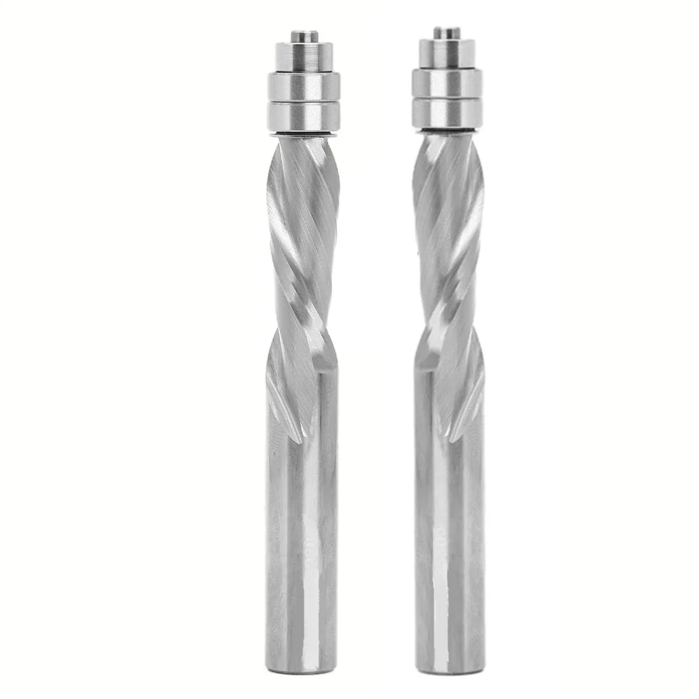 1pc 1/4" Shank Solid Carbide Two Flute Flush Trim Router Bit With Double Bearing Down/up Cutter End Mill Bit Wood Milling Cutter
1pc 1/4" Shank Solid Carbide Two Flute Flush Trim Router Bit With Double Bearing Down/up Cutter End Mill Bit Wood Milling Cutter