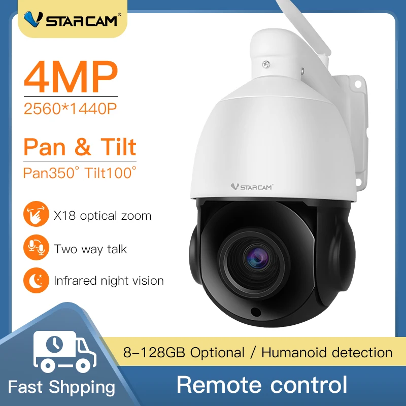 Vstarcam CS66Q-X18 оптический зум купольная PTZ Wifi камера 4 МП наружная IP Двусторонняя аудиосвязь Человек Авто слежение цвет ночное видение
Vstarcam CS66Q-X18 оптический зум купольная PTZ Wifi камера 4 МП наружная IP Двусторонняя аудиосвязь Человек Авто слежение цвет ночное видение