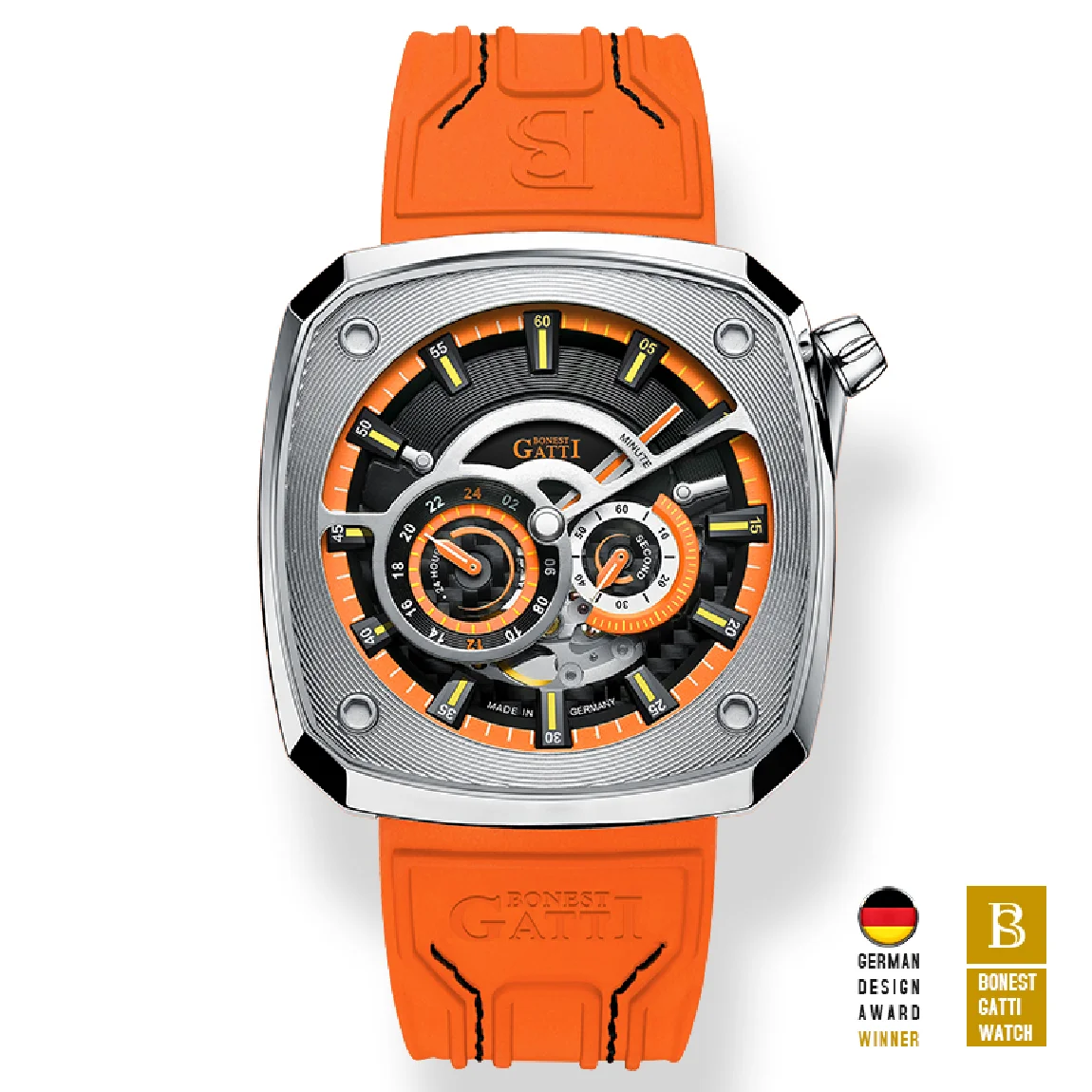 BONEST GATTI Men Automatic Watch Luxury Watches Mechanical Wristwatch Square Skeleton Dial 50M Waterproof Sapphire Luminous
BONEST GATTI Men Automatic Watch Luxury Watches Mechanical Wristwatch Square Skeleton Dial 50M Waterproof Sapphire Luminous