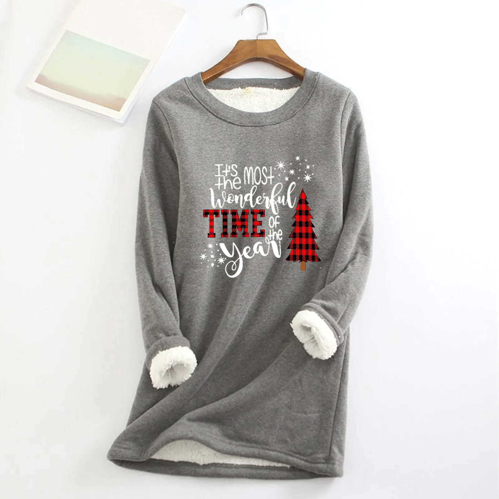 Women Thick Fleece Christmas Printing Sweatshirt Warm O-neck Underwear Top Woman T Shirt Short Sleeve
Women Thick Fleece Christmas Printing Sweatshirt Warm O-neck Underwear Top Woman T Shirt Short Sleeve