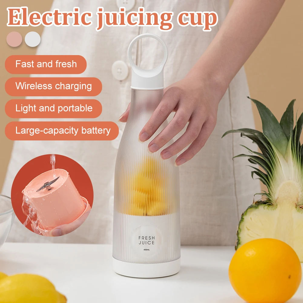 New 450ML Portable Juice Cup Electric Mini Fruit Mixers Food Milkshake Squeeze Bottle Juicer Maker Home Kitchen Bar Accessories
New 450ML Portable Juice Cup Electric Mini Fruit Mixers Food Milkshake Squeeze Bottle Juicer Maker Home Kitchen Bar Accessories