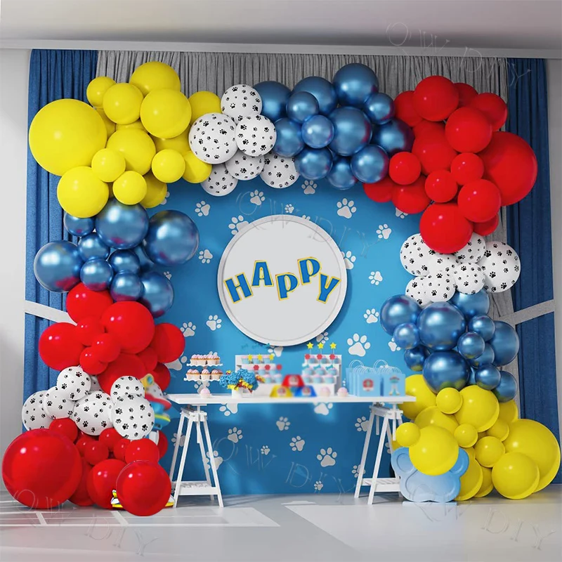 132pcs Blue Yellow Red Balloons Garland Dog Paw Bone Animals Theme Party Globos Happy Birthday Boy Girl Decoration Anniversaire
132pcs Blue Yellow Red Balloons Garland Dog Paw Bone Animals Theme Party Globos Happy Birthday Boy Girl Decoration Anniversaire