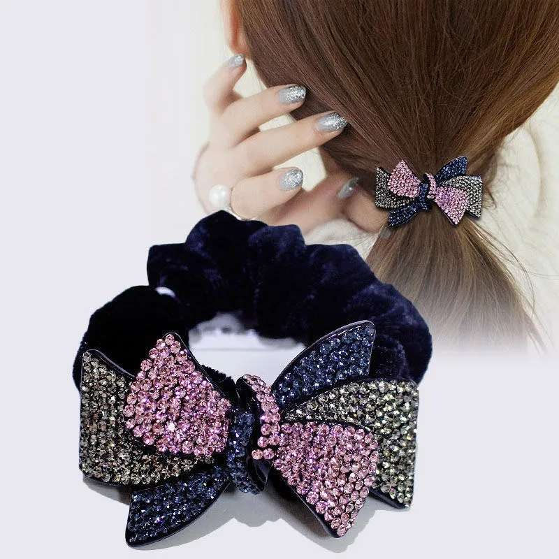 Woman Rhinestone Colored Flower Velvet Elastic Hair Tie Bands , Woman Velour Headwear Scrunches
Woman Rhinestone Colored Flower Velvet Elastic Hair Tie Bands , Woman Velour Headwear Scrunches