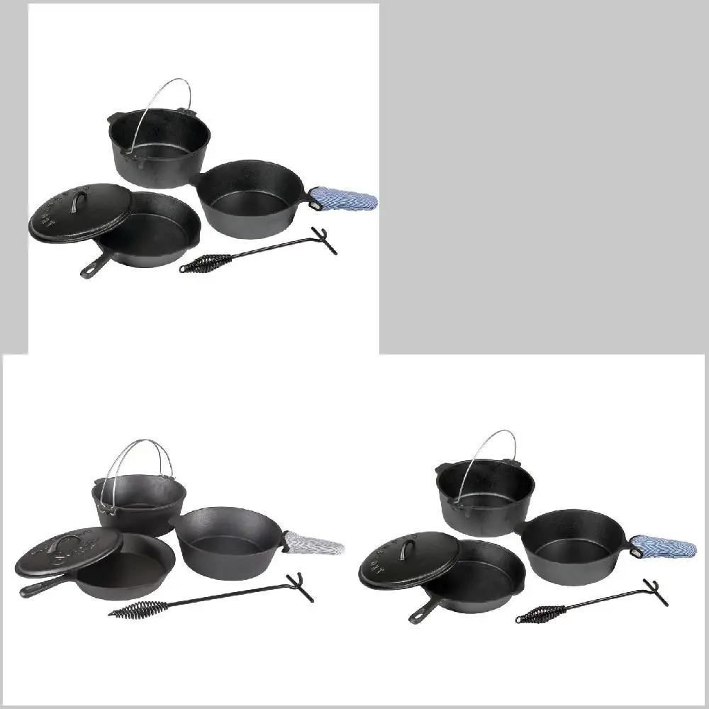 Durable, Portable, Perfect: Veling Camping Outdoor Cast Iron Mess Kits Tableware Pieces for Cooking, Travel.
Durable, Portable, Perfect: Veling Camping Outdoor Cast Iron Mess Kits Tableware Pieces for Cooking, Travel.