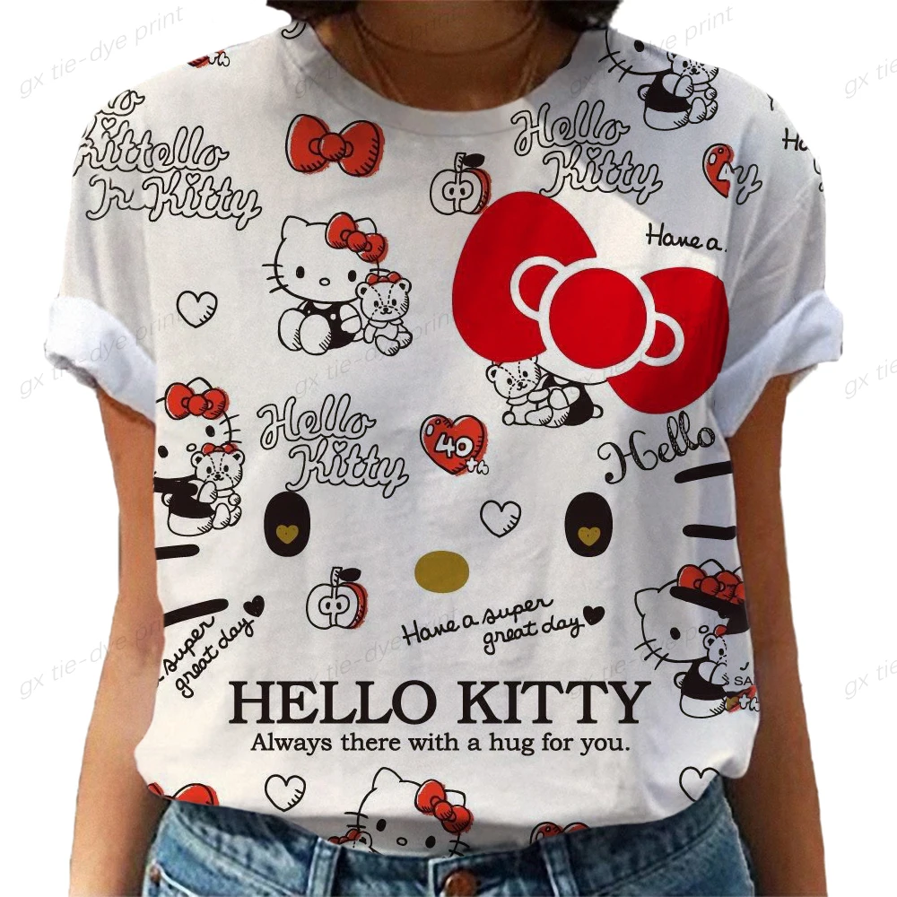 Летняя женская футболка с 3D-принтом Hello Kitty, модная уличная женская футболка с коротким рукавом, милая Повседневная рубашка с круглым вырезом, топы 2023
Летняя женская футболка с 3D-принтом Hello Kitty, модная уличная женская футболка с коротким рукавом, милая Повседневная рубашка с круглым вырезом, топы 2023
