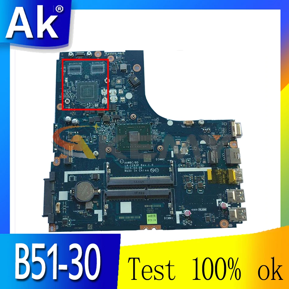 Akemy AAWBC/BD LA-C293P For Lenovo B51-30 Laptop Motherboard AMD CPU DDR3 100% Test Work
Akemy AAWBC/BD LA-C293P For Lenovo B51-30 Laptop Motherboard AMD CPU DDR3 100% Test Work