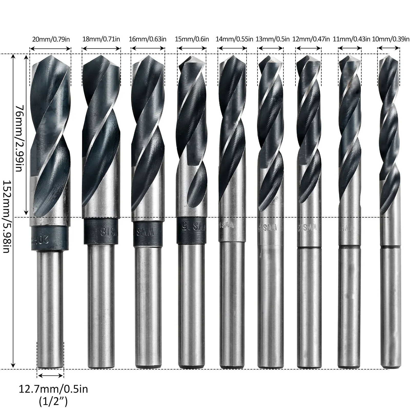 Набор сверл из 9 предметов, набор высокоскоростных стальных спиральных сверл, прочные спиральные сверла, износостойкие сверла для сверления отверстий по дереву
Набор сверл из 9 предметов, набор высокоскоростных стальных спиральных сверл, прочные спиральные сверла, износостойкие сверла для сверления отверстий по дереву