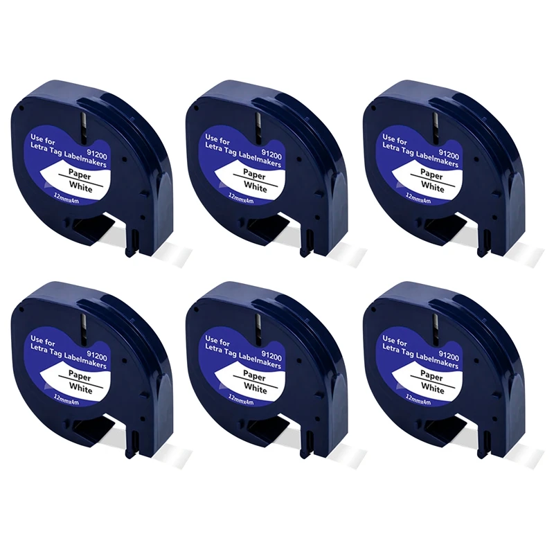 6Pcs Label Tape Compatible With DYMO Label Maker Refill Paper Labeling Tape Black On White For DYMO Letratag 91330 10697
6Pcs Label Tape Compatible With DYMO Label Maker Refill Paper Labeling Tape Black On White For DYMO Letratag 91330 10697