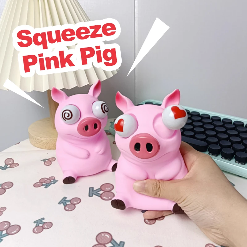 Googly Pink Pig Squeeze Fidget Toys TPR Squishy Anti Stress Decompression Toy Funny Stress Relief Toy For Kids Adults J151
Googly Pink Pig Squeeze Fidget Toys TPR Squishy Anti Stress Decompression Toy Funny Stress Relief Toy For Kids Adults J151