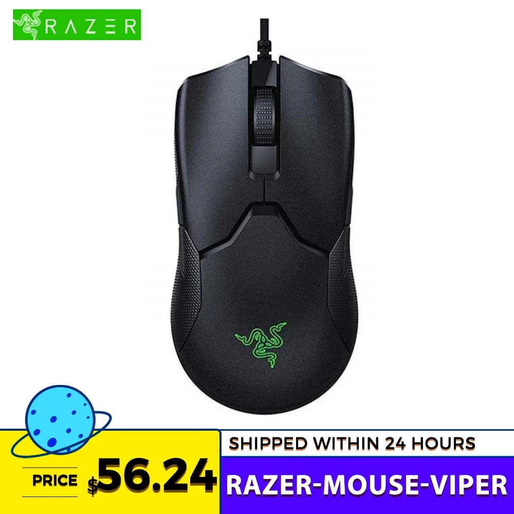 Razer Viper Gaming Mouse, RAZER 5G OPTICAL SENSOR, 16000 DPI, OPTICAL MOUSE SWITCH
Razer Viper Gaming Mouse, RAZER 5G OPTICAL SENSOR, 16000 DPI, OPTICAL MOUSE SWITCH