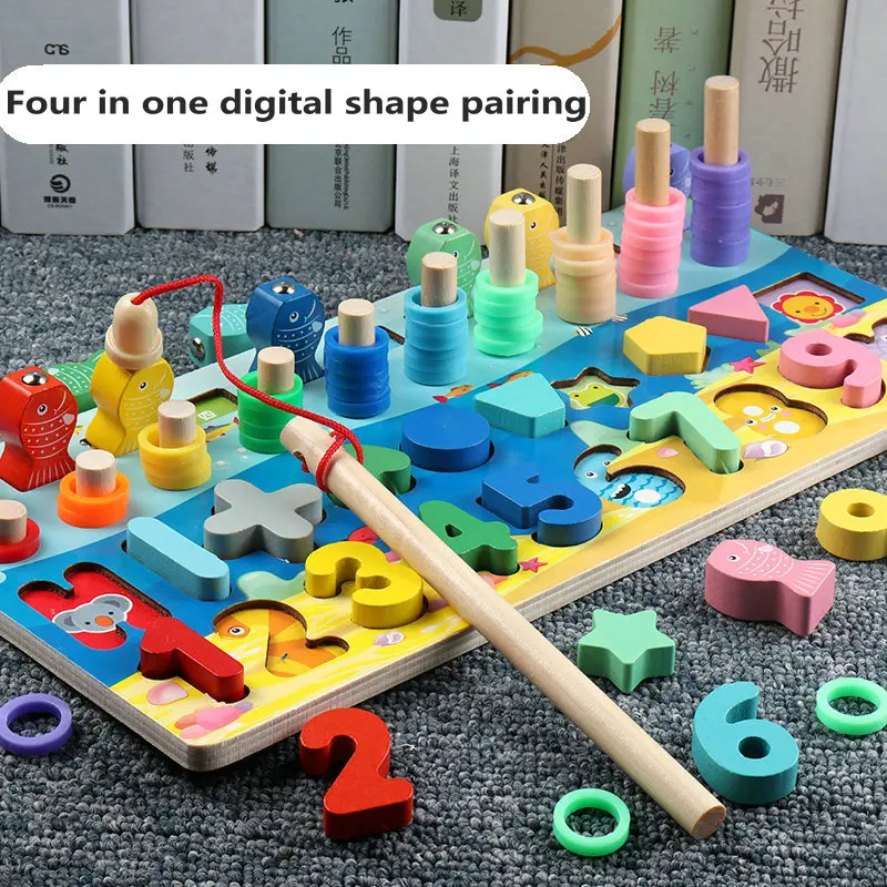 Wood Montessori Toys Count Geometric Shape Cognition Match Magnetic Fishing Baby Education Learning Math Toy Children Block Gift
Wood Montessori Toys Count Geometric Shape Cognition Match Magnetic Fishing Baby Education Learning Math Toy Children Block Gift